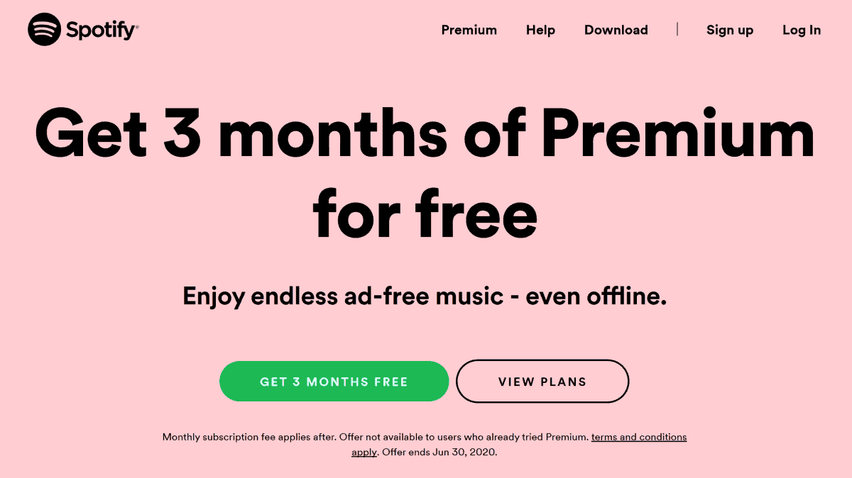 Spotify premium first 3 month free printable